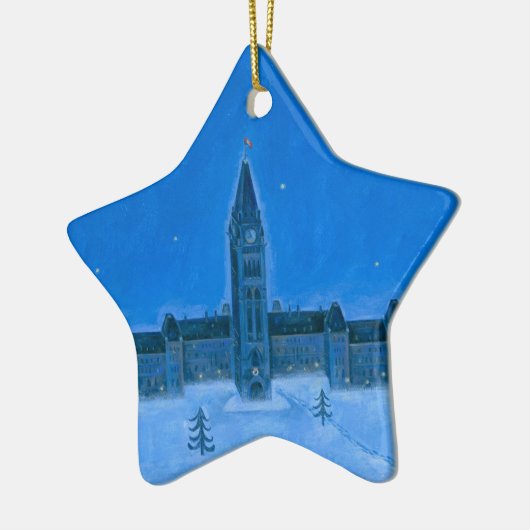 議会の建物のオタワのクリスマス セラミックオーナメント (左)