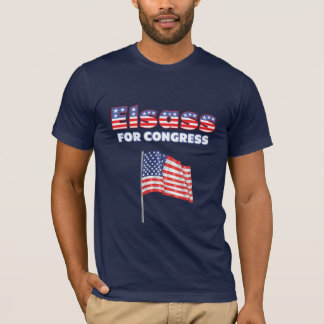 議会の愛国心が強い米国旗のためのElsass Tシャツ
