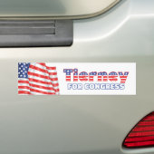 議会の愛国心が強い米国旗のためのTierney バンパーステッカー (車上)