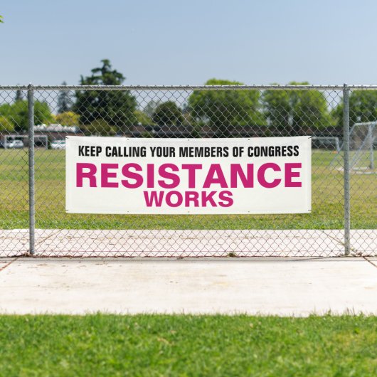 議会の抵抗運動に抗議する 横断幕 (インサイチュ)