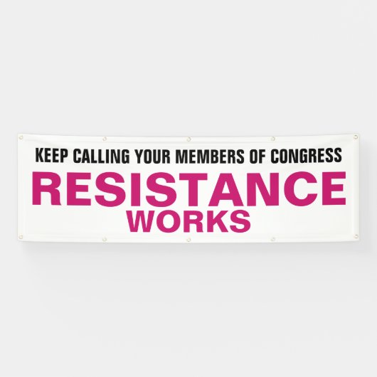 議会の抵抗運動に抗議する 横断幕 (横)