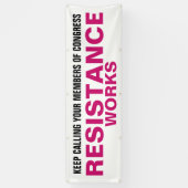 議会の抵抗運動に抗議する 横断幕 (縦)