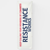 議会の抵抗運動に抗議する 横断幕 (縦)