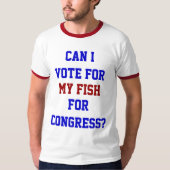 議会の政治のために私の魚に投票すおもしろいる Tシャツ (正面)