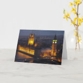 議会の議事堂、ビッグベン、ウェストミンスター カード (黄色い花)