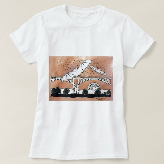 議会の道のこうもり Tシャツ (デザイン正面)