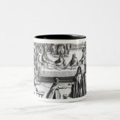 議会を分解しているオリバー・クロムウェル ツートーンマグカップ (中央)