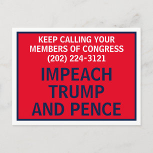 議会を呼び掛けてトランプの抗議を促す ポストカード