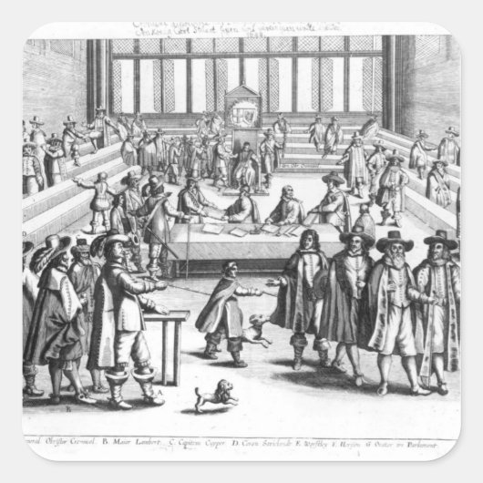 議会を解散したオリバー・クロムウェル スクエアシール (正面)