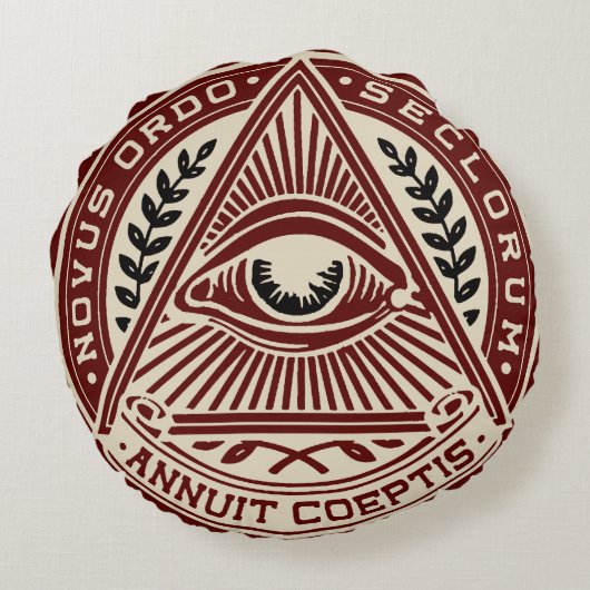 議会シール装飾用クッション ラウンドクッション (裏面)