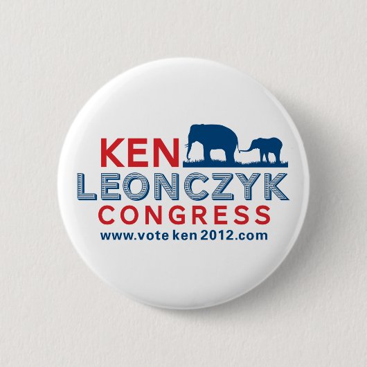 議会ボタンのためのケンLeonczyk 缶バッジ (正面)