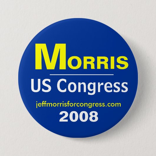 議会ボタンのためのMorris 缶バッジ (正面)