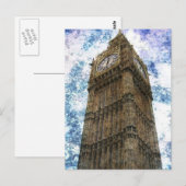 議会ロンドンビッグベンのイギリス家 ポストカード (正面/裏面)