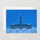 議会建物オタワクリスマス シーズンポストカード (正面/裏面)