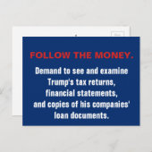 議会後を追金のトランプ税のリターン抵抗 ポストカード (正面/裏面)