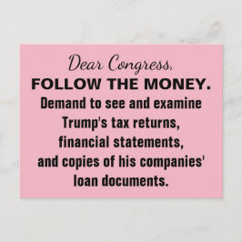 議会後を追金のトランプ税のリターン抵抗 ポストカード