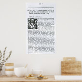 議会王室の両院での演説 ポスター (キッチン)