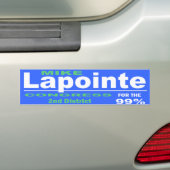 議会2014のキャンペーンのためのLapointe バンパーステッカー (車上)