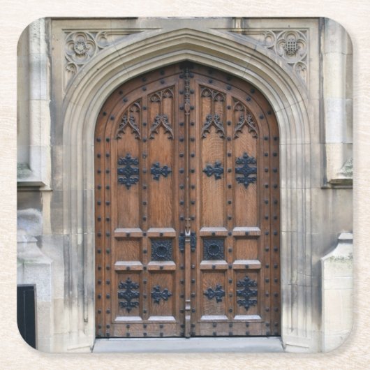 議会 – ウェストミンスター – ロンドン・コースターへの扉 スクエアペーパーコースター (正面)