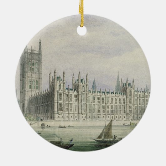 議会(グラファイト、ペン及びインク及びとのの家 セラミックオーナメント (裏面)