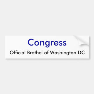 議会、Washington D.C.の公式の売春宿 バンパーステッカー
