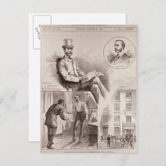 議員のC.S.パーネル氏の逮捕 ポストカード (正面/裏面)