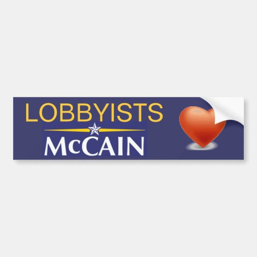 議案通過運動者のハートMcCain バンパーステッカー (正面)