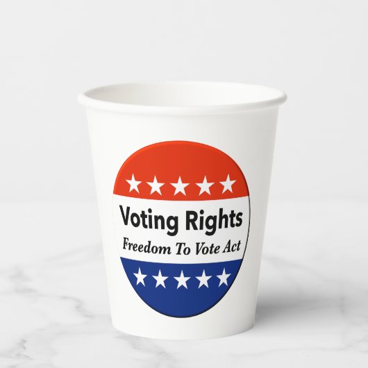 議決権の自由投票 紙コップ (正面)