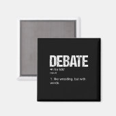 議論おもしろいチーム討論の論説言論語の戦争 マグネット (正面/裏面)