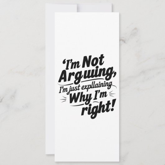 議論するつもりはない" 招待状 (正面)