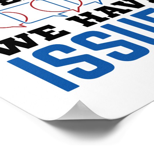 議論チーム私たちは問題を抱えておもしろいいる ポスター (角)