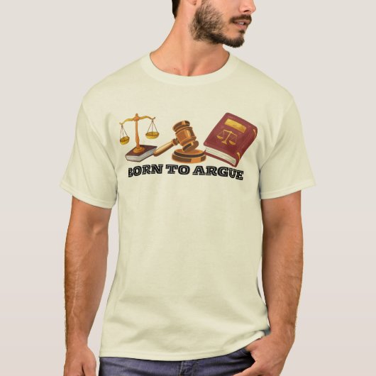 議論好きな弁護士のユーモアTシャツ Tシャツ (正面)