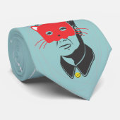 議長の猫の鳴き声の毛のひもタイ ネクタイ (ロール)