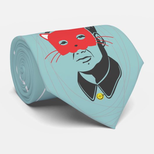 議長の猫の鳴き声の毛のひもタイ ネクタイ (ロール)