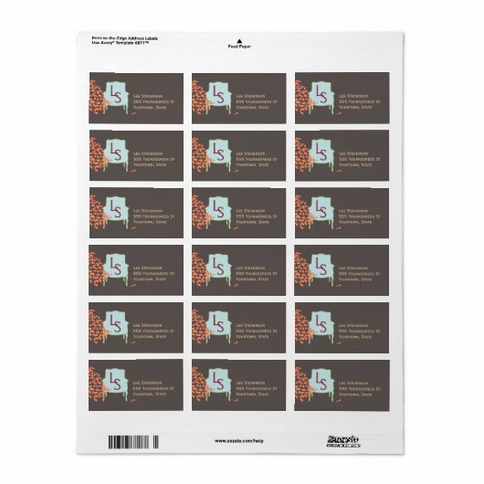 議長モノグラムののフランスの住所 シール (フルシート)