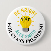 議長表明投票 缶バッジ (正面)