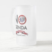 議題のパーティーのマグ無し フロストグラスビールジョッキ (正面左)