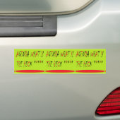 議題 なんてこった lime green 赤 バンパーステッカー (車上)