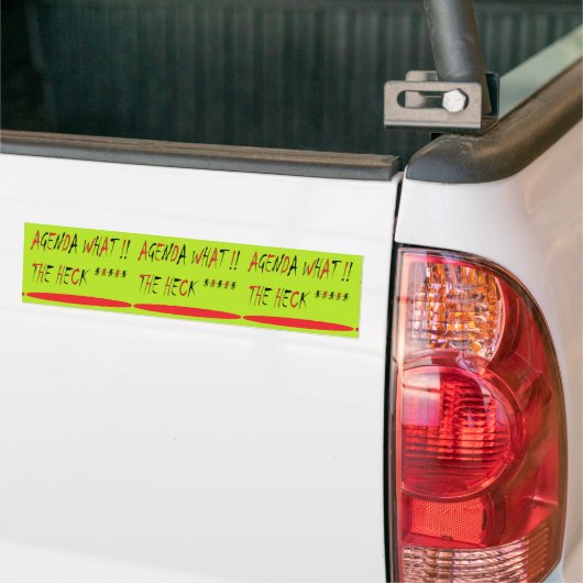 議題 なんてこった lime green 赤 バンパーステッカー (トラック上)