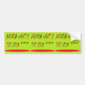 議題 なんてこった lime green 赤 バンパーステッカー (正面)