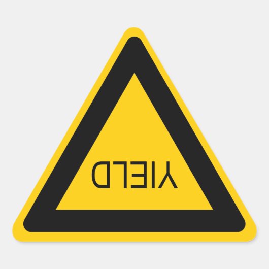 譲れの標識 三角形シール (正面)