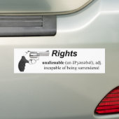 譲渡不能な権利のバンパーステッカー バンパーステッカー (車上)