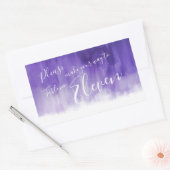 護衛の紫色の水彩画の洗浄結婚式用シール 長方形シール (封筒)