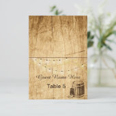 護衛カード – カウボーイブーツと国の結婚式 招待状 (スタンド正面)