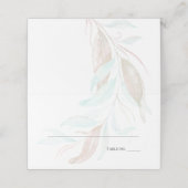 護衛カード | パステルウォーターカラーウィスピーな葉 プレイスカード (外部開封)