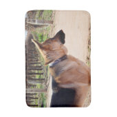 護衛中のアルザス犬 バスマット (正面縦)