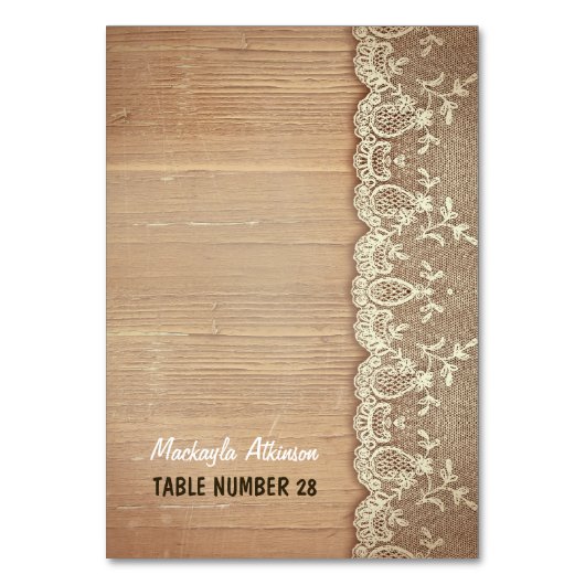 護衛結婚用カード テーブルナンバー (正面)