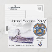 護衛駆逐艦「クロムウェル」DE-1014 - ポストカード (正面/裏面)