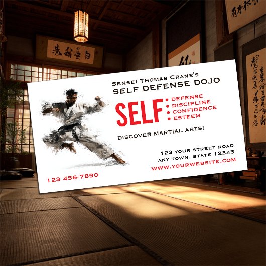 護身術学校 名刺