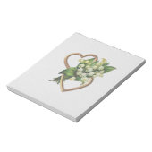 谷およびハートのユリ ノートパッド (回転)